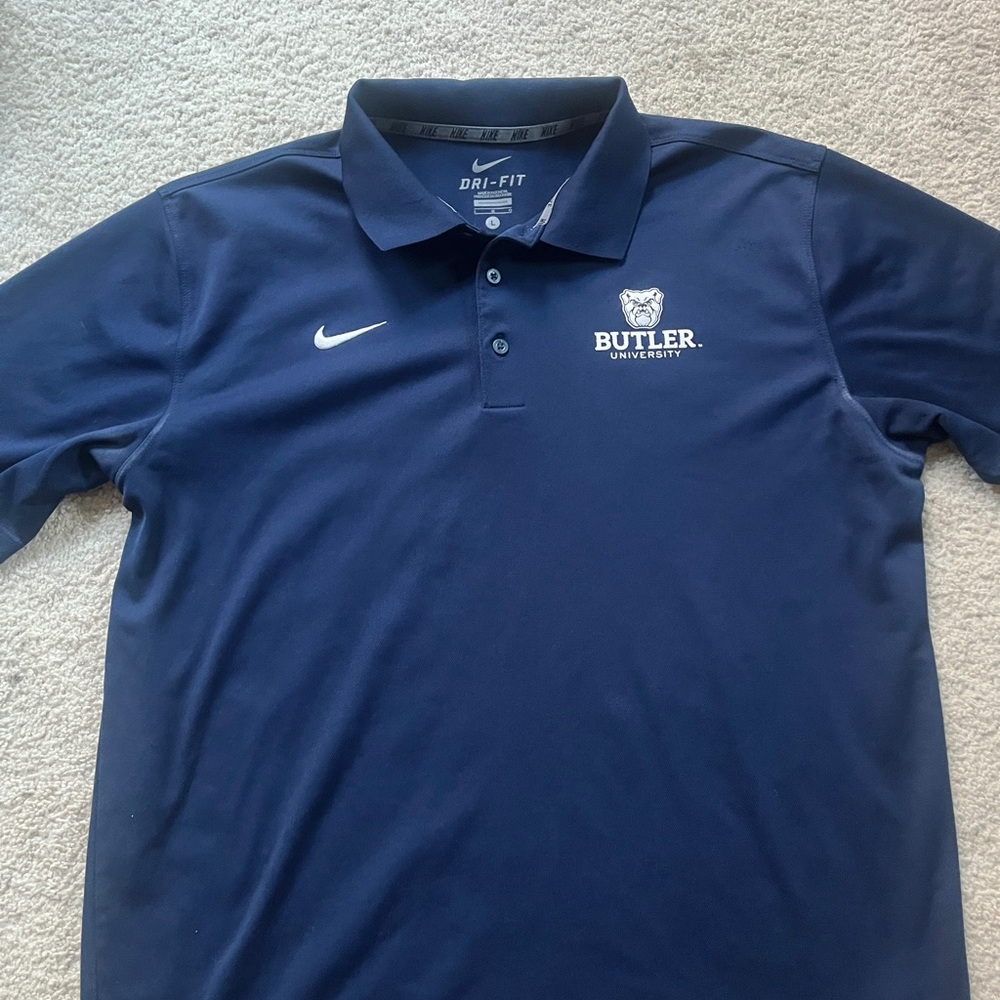 Nike Men's Navy Polo Shirt with Butler University Logo